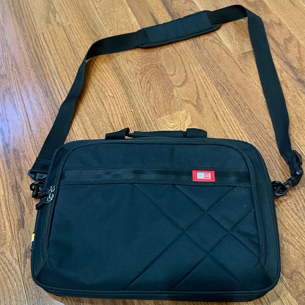 Black laptop case.